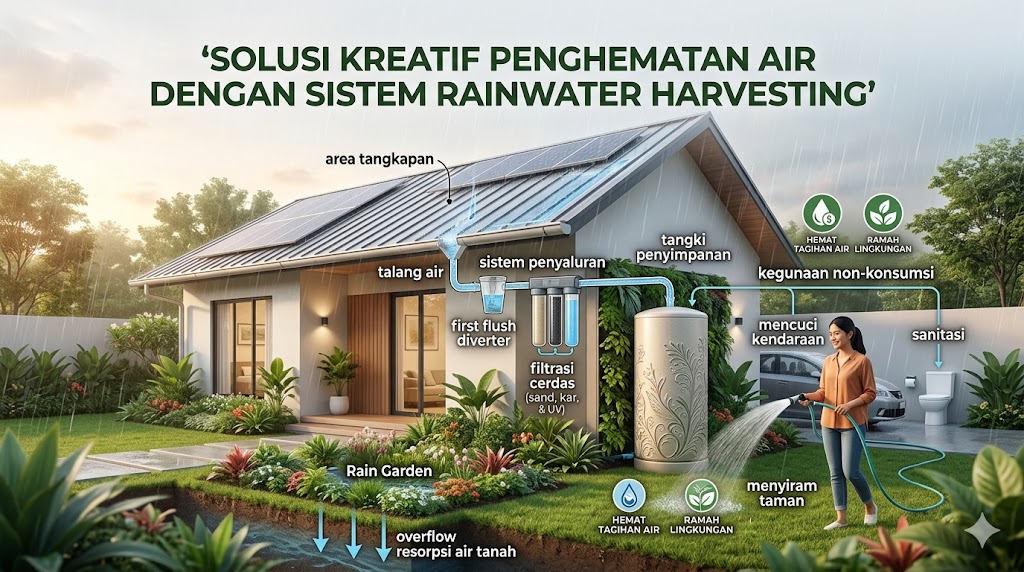 Solusi Kreatif Penghematan Air dengan Rainwater Harvesting