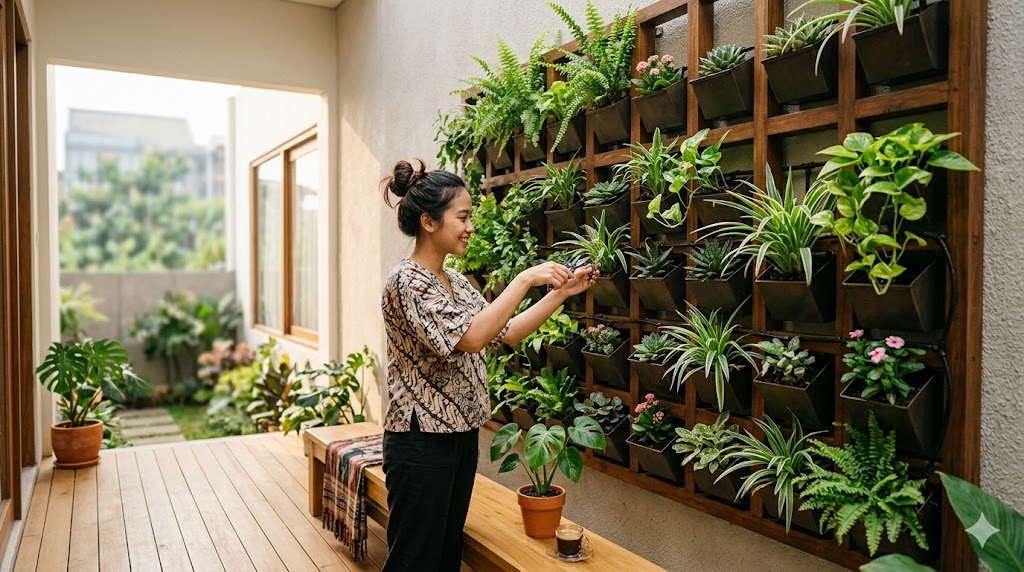 Membangun Taman Vertikal sebagai Solusi Kreatif Lahan Sempit