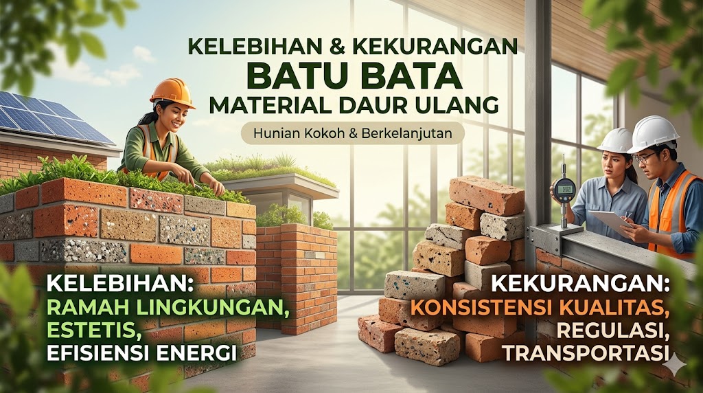 Kelebihan dan Kekurangan Batu Bata Material Daur Ulang